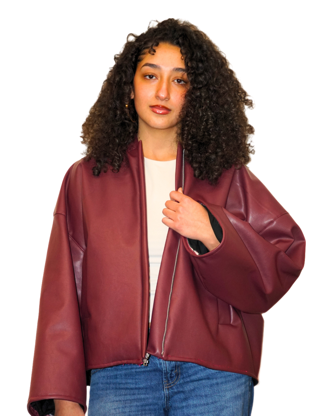 LEATHER BOMBER JACKET