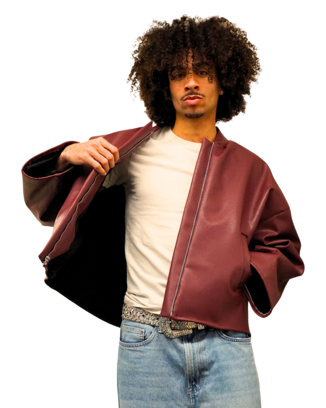 LEATHER BOMBER JACKET