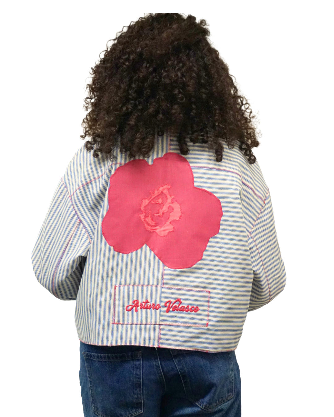 Mismatched Stripes "Chih" Trucker Jacket