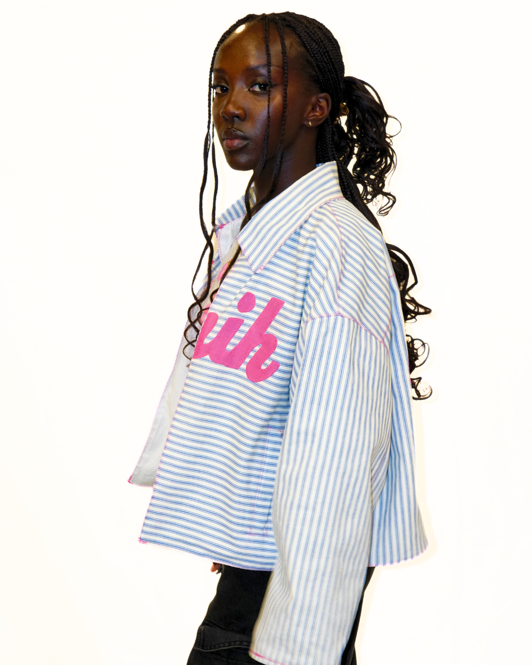 Mismatched Stripes "Chih" Trucker Jacket