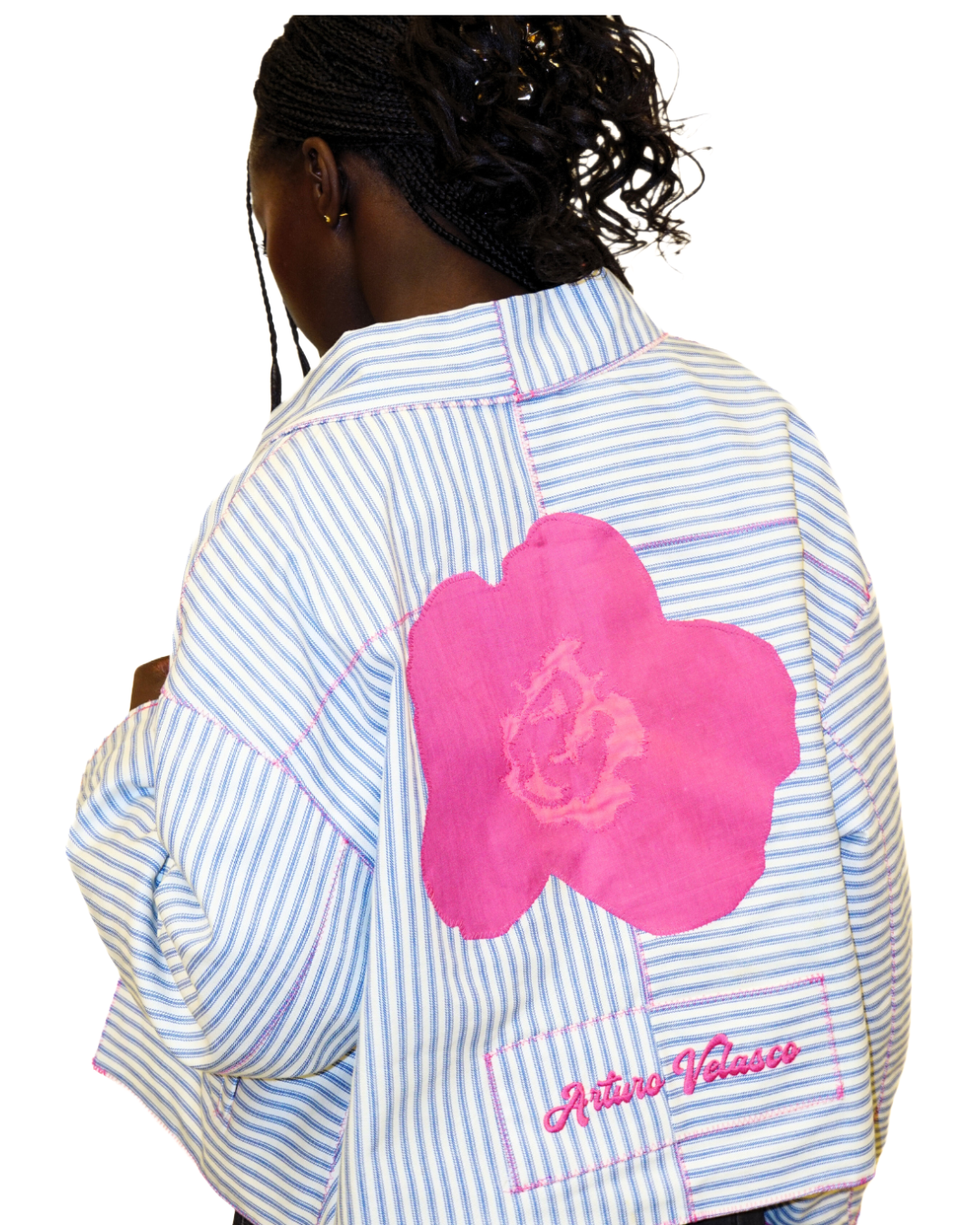 Mismatched Stripes "Chih" Trucker Jacket